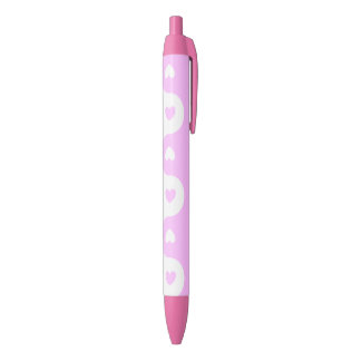 Pale Pink Heart Ying Yang Symbol Lace Pattern Love Black Ink Pen