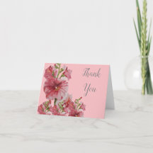 Pale pink holyhock floral wedding  napkins