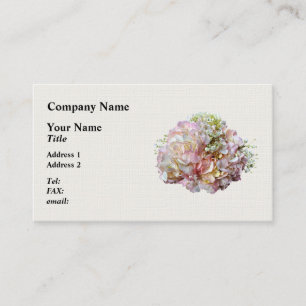 Pale Pink Hydrangea With Baby Breath Business Card