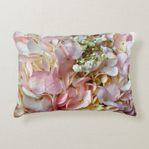 Pale Pink Hydrangea With Baby Breath Decorative Cushion