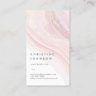pale pink ink business card