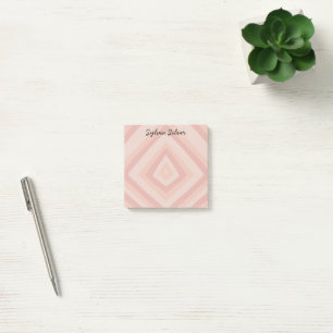 Pale Pink Line CUSTOM Chic Monogram Personalised   Post-it Notes