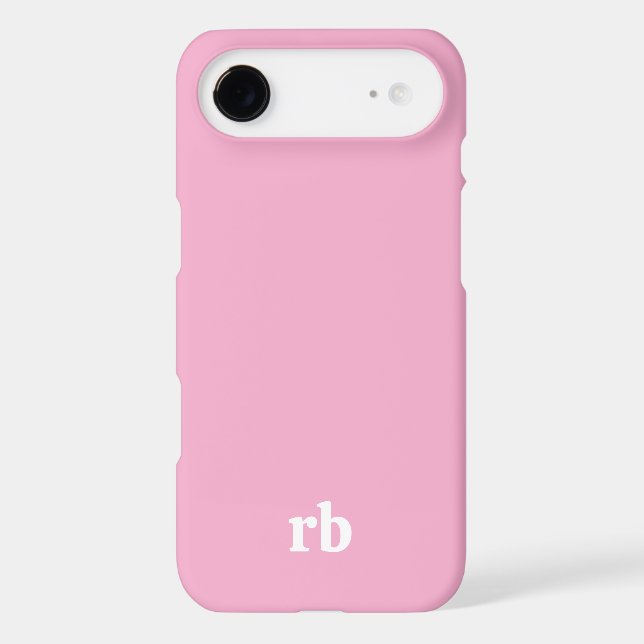 PALE PINK NAME INITIALS SIMPLE STYLISH MODERN  (Back)
