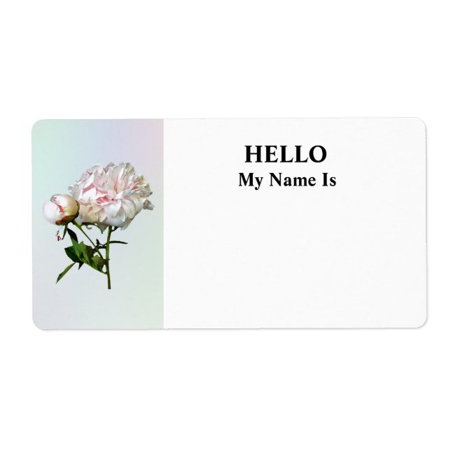Pale Pink Peony and Bud (Front)