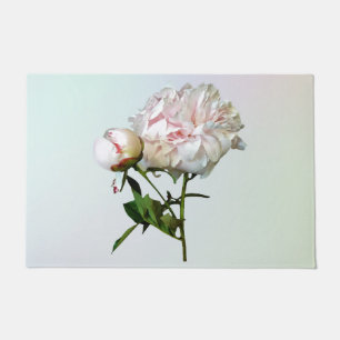 Pale Pink Peony and Bud Doormat