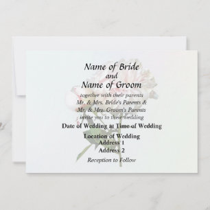Pale Pink Peony and Bud Invitation