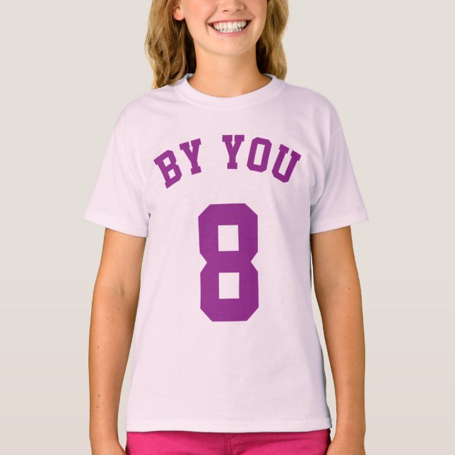 Pale Pink & Purple Kids | Sports Jersey Design T-Shirt (Front)