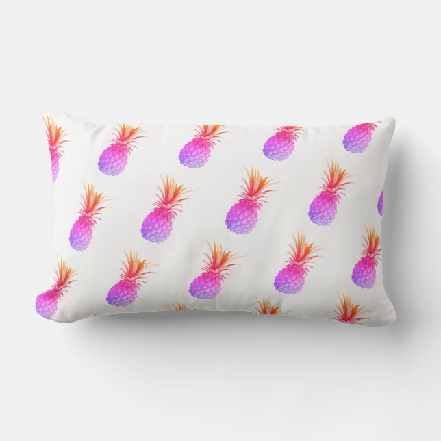 Pale Pink Purple Pineapple Pattern Cushion (Front)