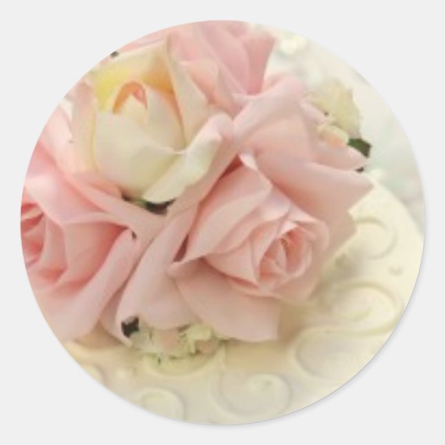 Pale Pink Rose Bouquet Stickers (Front)