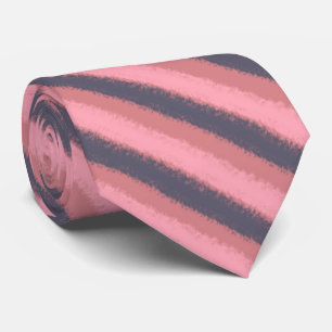 Pale Pink Rose Grayish Purple Rough Texture Stripe Tie