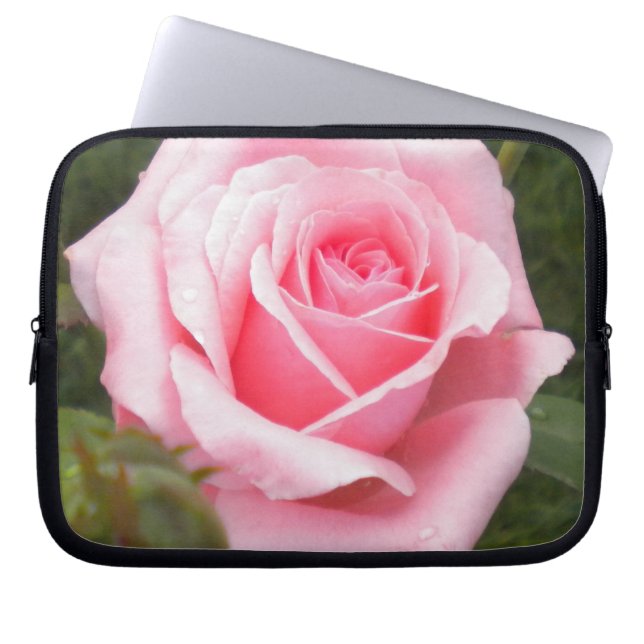 Pale Pink Rose Laptop Sleeve (Front)
