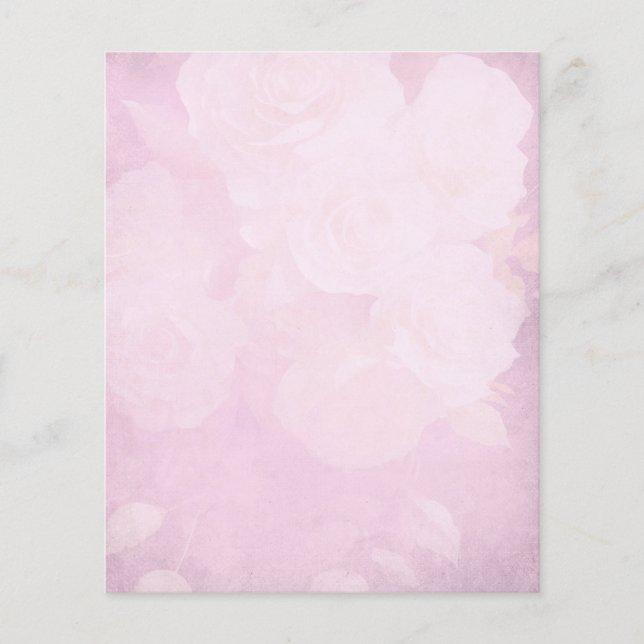Pale Pink Rose Scrapbook Paper (Front)