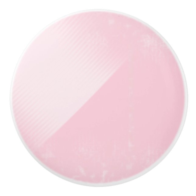 Pale Pink Shaded Round Ceramic Knob (Front)