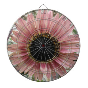 Pale Pink Sunflower Dartboard