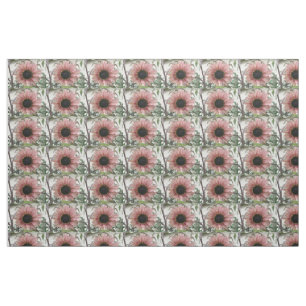 Pale Pink Sunflower Fabric