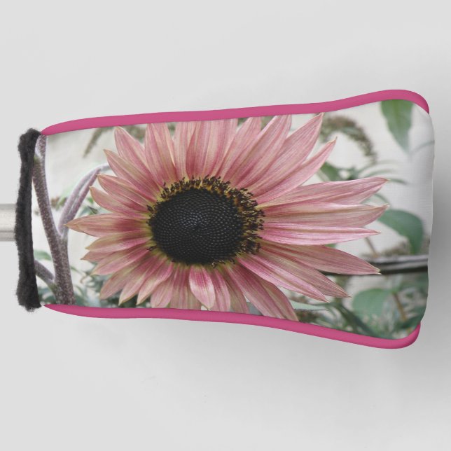 Pale Pink Sunflower Golf Head Cover (Front)