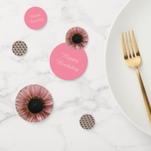 Pale Pink Sunflower Personalised Confetti
