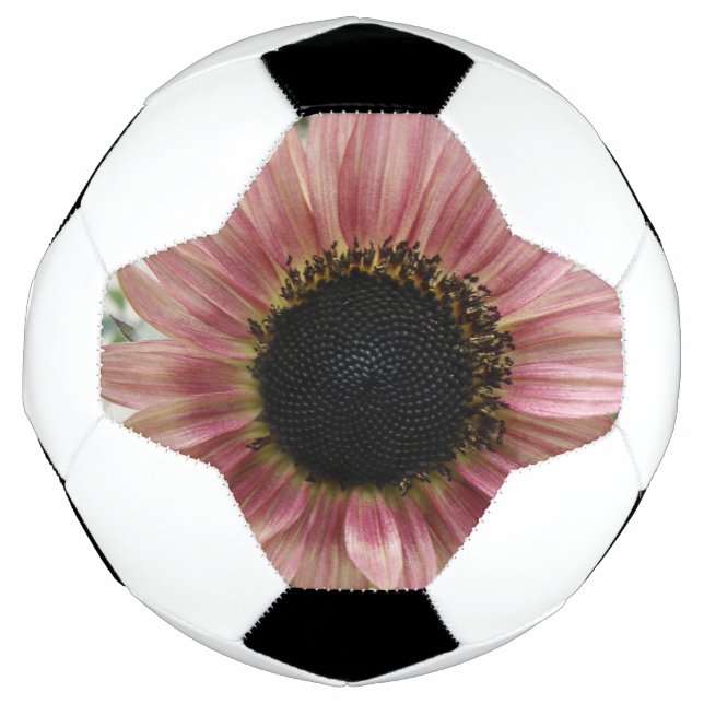 Pale Pink Sunflower Soccer Ball (Front)