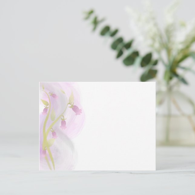 Pale Pink Watercolor Wash Postcard (Standing Front)