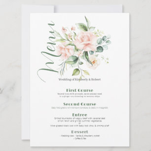 Pale Pink Watercolors Roses Bouquet Invitation
