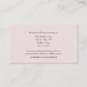 Pale Pink Wedding enclosure cards