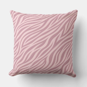 pale pink zebra striped throw pillow throw pillow