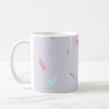 Pale Purple 80s Geo Print Mug