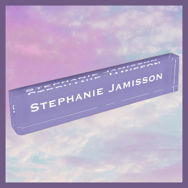 Pale Purple Acrylic Personalised Name Nameplate (Creator Uploaded)