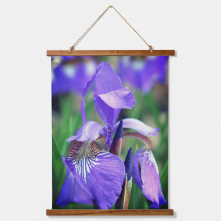 Pale Purple Blue Flag Iris Flower  Hanging Tapestry
