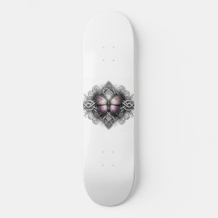 Pale Purple Butterfly Skateboard