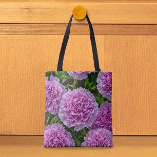Pale Purple Carnations Tote Bag