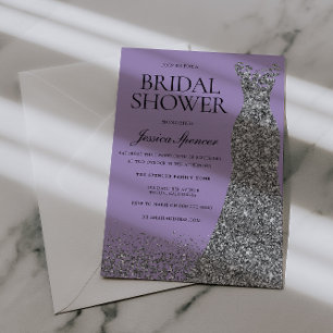 Pale Purple Elegance Bridal Shower Invitation