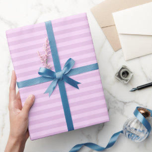 Pale Purple & Light Grey Purple Stripes Wrapping Paper