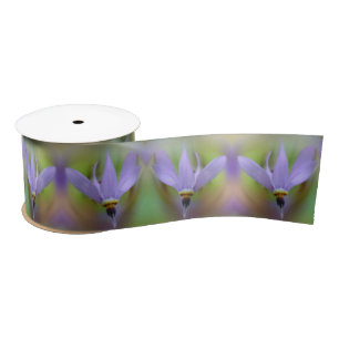Pale Purple Lily Flower Close Up  Satin Ribbon