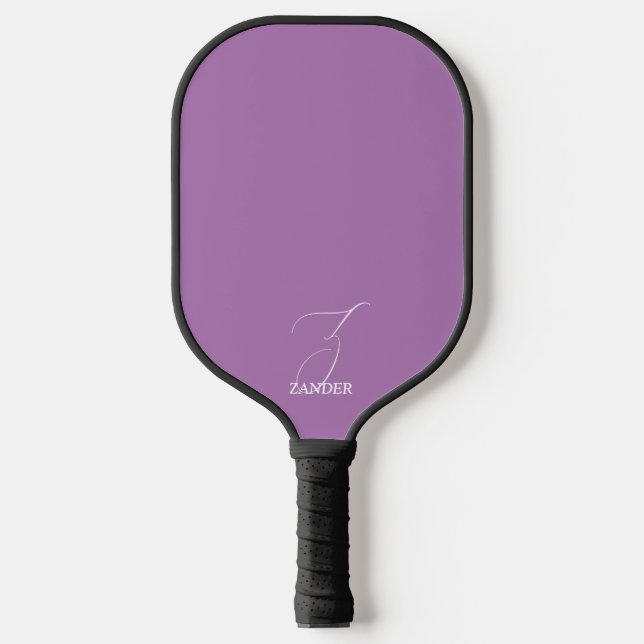 Pale Purple Monogrammed Pickleball Paddle (Front)