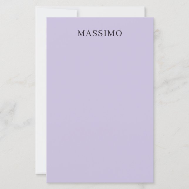 Pale Purple Professional Unique Classical Own Name (Front)