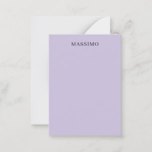 Pale Purple Professional Unique Classical Own Name Card