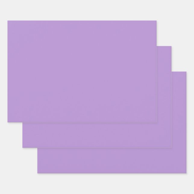 Pale Purple (solid colour)  Wrapping Paper Sheet (Set)