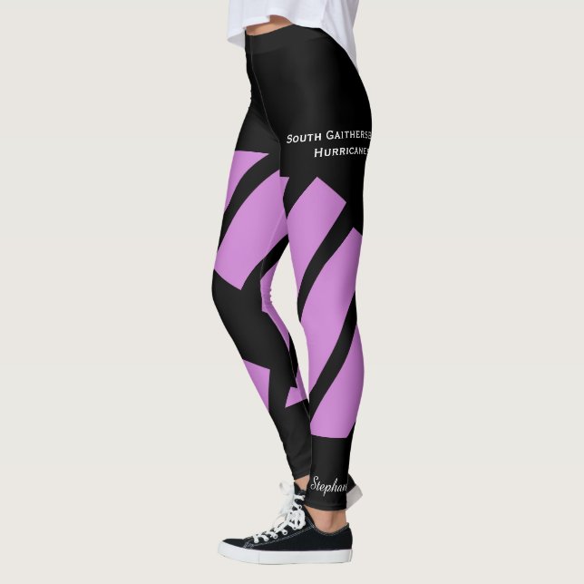 Pale Purple Team/Club, Name, Fake Shorts,  Leggings (Left)