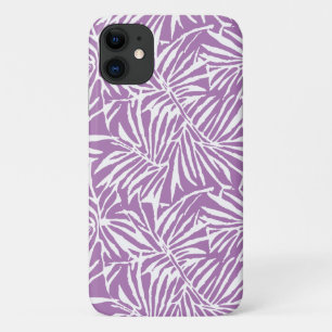 Pale Purple Tropical Leaf Repeating Pattern Case-Mate iPhone Case