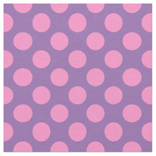 Pale Purple with Pink Polka-Dots Fabric