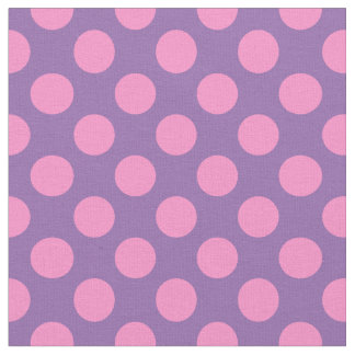Pale Purple with Pink Polka-Dots Fabric