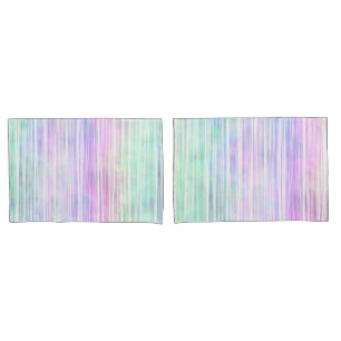 pale rainbow brush stroke stripes : pillowcase