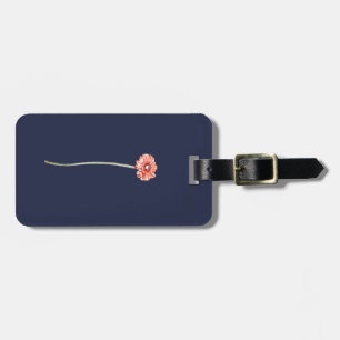 Pale Red Gerbera Flower Luggage Tag