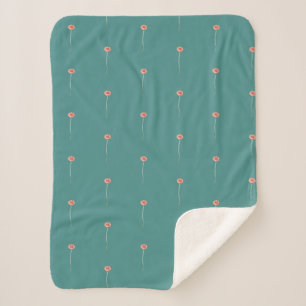 Pale Red Gerbera Flower Throw Blanket