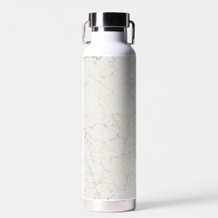 Pale Rose Gold Marble Texture Stylish Water Bottle