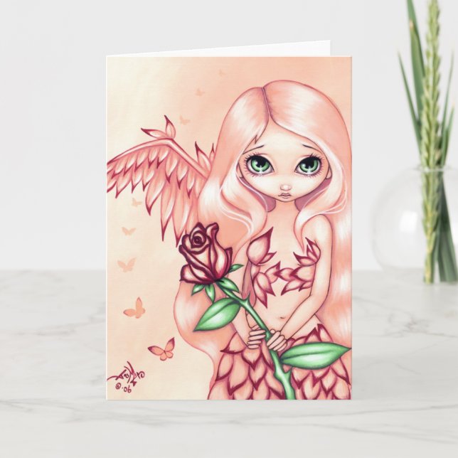 "Pale Rose" Greeting Card (Front)