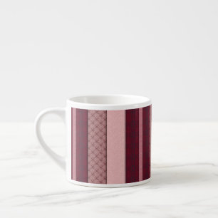 Pale rose & mahogany stripes AI art Espresso Cup