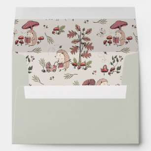 Pale Sage Woodland Hedgehog Mother to Be Envelope