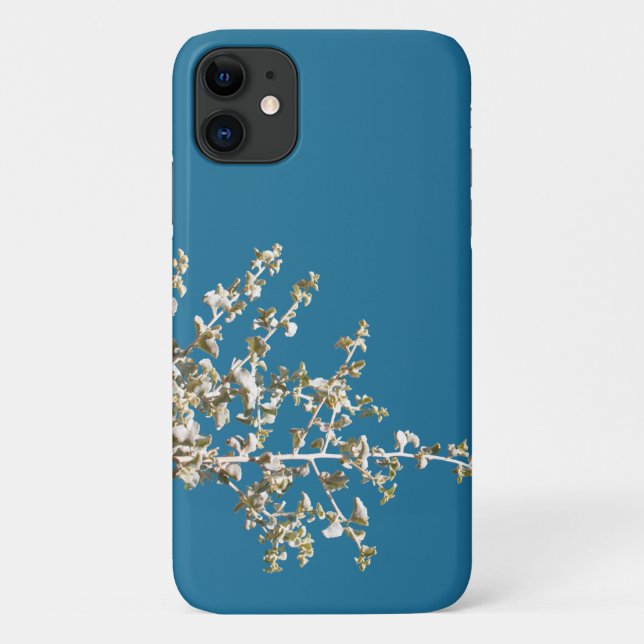 Pale Saltbush Leaves iPhone 11 Case (Back)